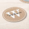 Craft Paper Look Monogram Paper Coasters