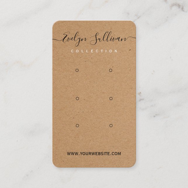 Craft Paper Multi Stud Earrings Display Card (Front)