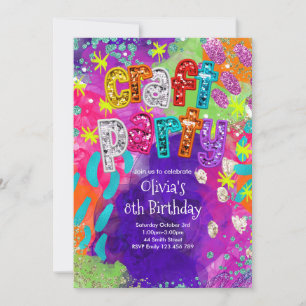 Craft Party Birthday Invitation