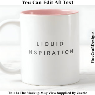 Craft Room Mug, Liquid Inspiration 029 Novelty Two-Tone Coffee Mug