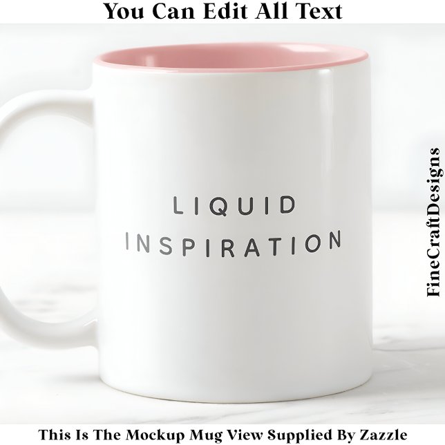 Craft Room Mug, Liquid Inspiration 029 Novelty  Two-Tone Coffee Mug (Creator Uploaded)