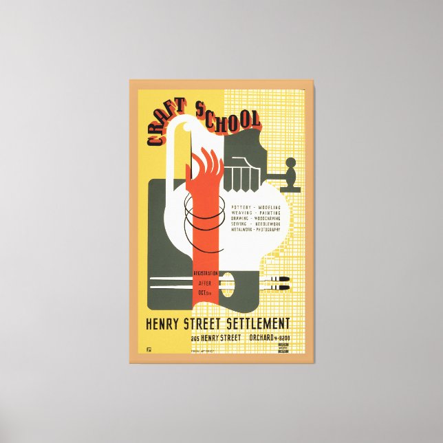 Craft School Canvas Print (Front)