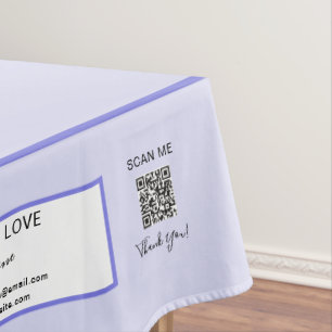 Craft Show Lavender 52 x 70 QR Code Tablecloth