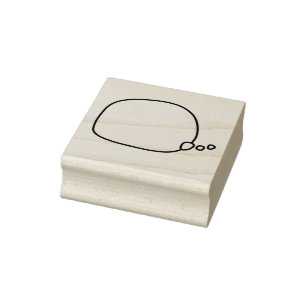 Craft thought bubble or balloon - right tailed rubber stamp