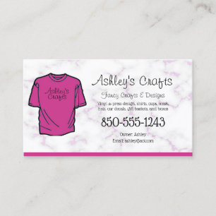 Craft Vinyl T-Shirt Silhouette Cricut Business Car Business Card