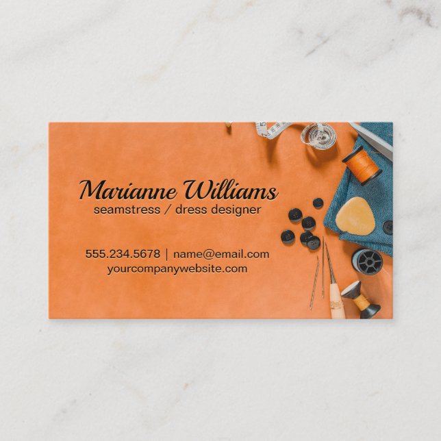 Craft Workshop | Seamstress Business Card (Front)