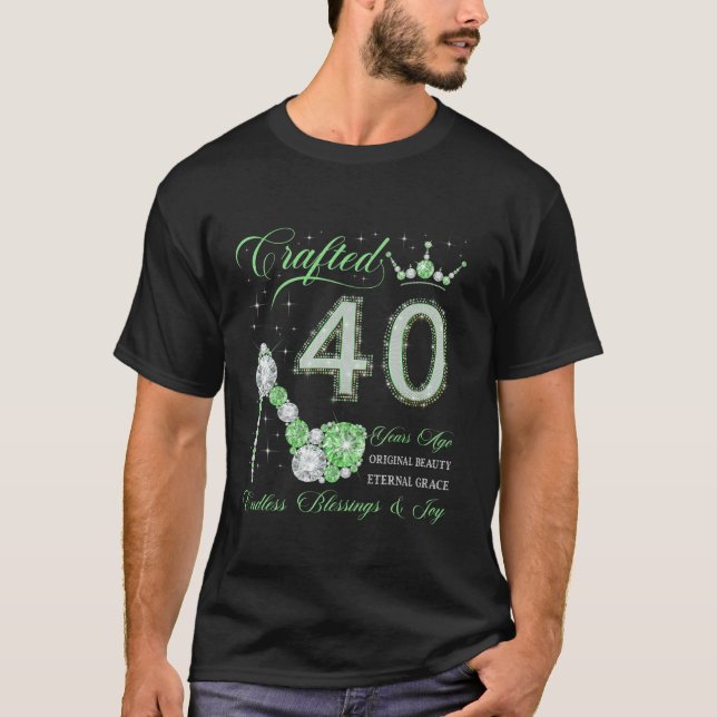 Crafted 40 Years Ago 40th Birthday 40 Years Old Wo T-Shirt (Front)