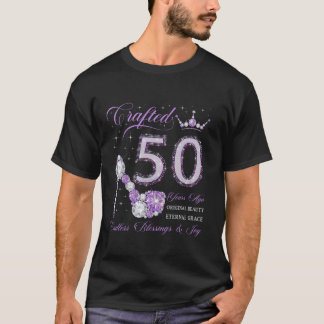 Crafted 50 Years Ago 50th Birthday 50 Years Old Qu T-Shirt