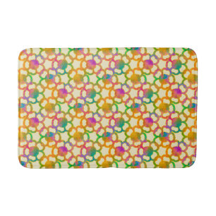 Crafted Floral Chainmail in Cream Bath Mat