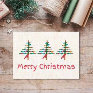 Crafted Photo Christmas – Rustic Tree Greeting Holiday Card