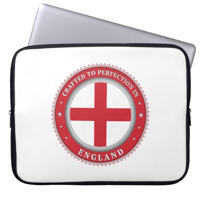 Crafted To Perfection In England Laptop Sleeve (Front)