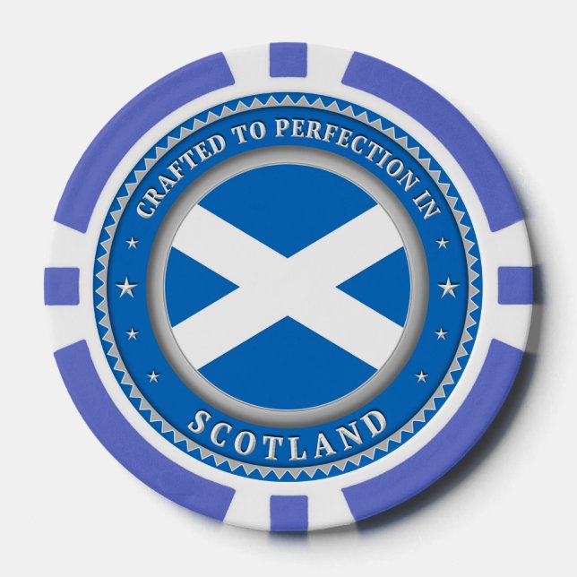 Crafted To Perfection In Scotland Poker Chips (Front)
