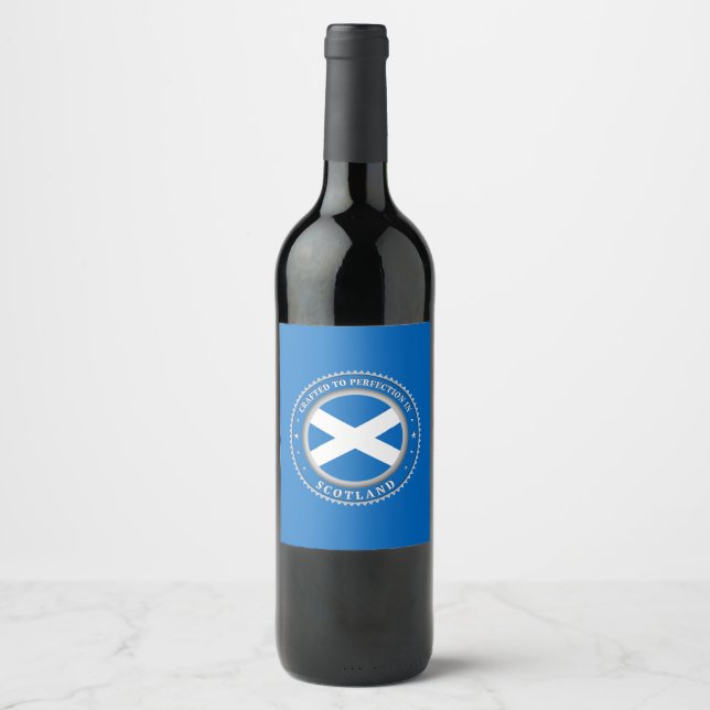 Crafted To Perfection In Scotland Wine Label (Front)