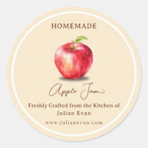 Crafted with Love Homemade Apple Jam Sticker