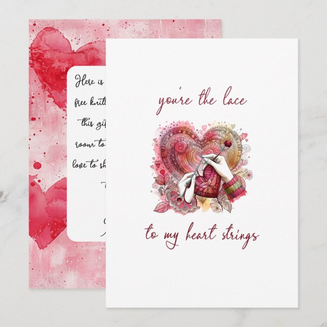 Crafter Lovers Valentine  Invitation (Front/Back)