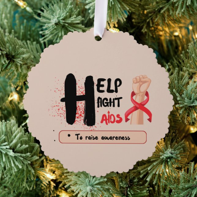 Crafting Change: Help Fight AIDS Day Awareness Ornament Card (Insitu (Tree))