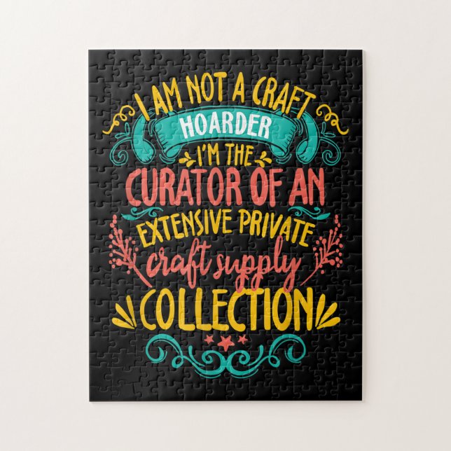 Crafting Hoarder Of Material Supplies Crochet Jigsaw Puzzle (Vertical)