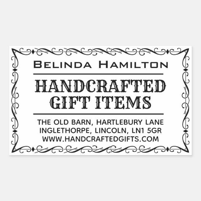 Crafting Product Name & Description on a Sticker (Front)