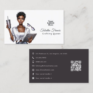 Crafting Queen Design for African American Artisan Business Card