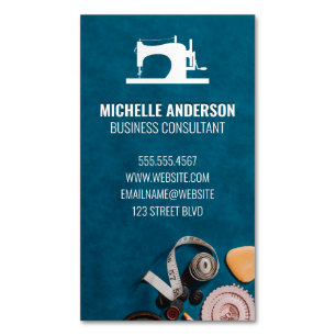 Crafting Space   Sewing Equipment Magnetic Business Card