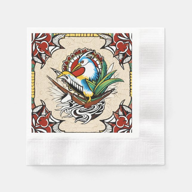  Crafting Timeless Tattoo Designs Napkin (Front)