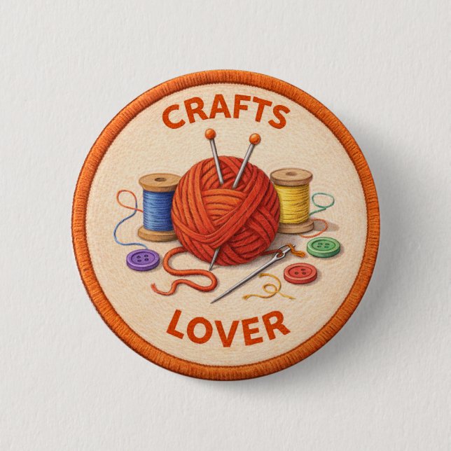 Crafts 2 Inch Round Button (Front)