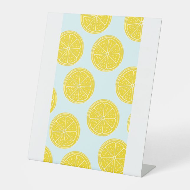 Crafts party décor lemo pedestal sign (Front)