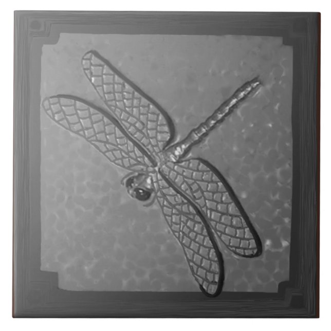 Craftsman Dragonfly Tile, Golden Tile (Front)