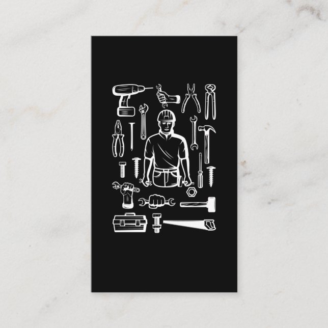 Craftsman Fathers Day Carpenter Hobbyist Tools Business Card (Front)