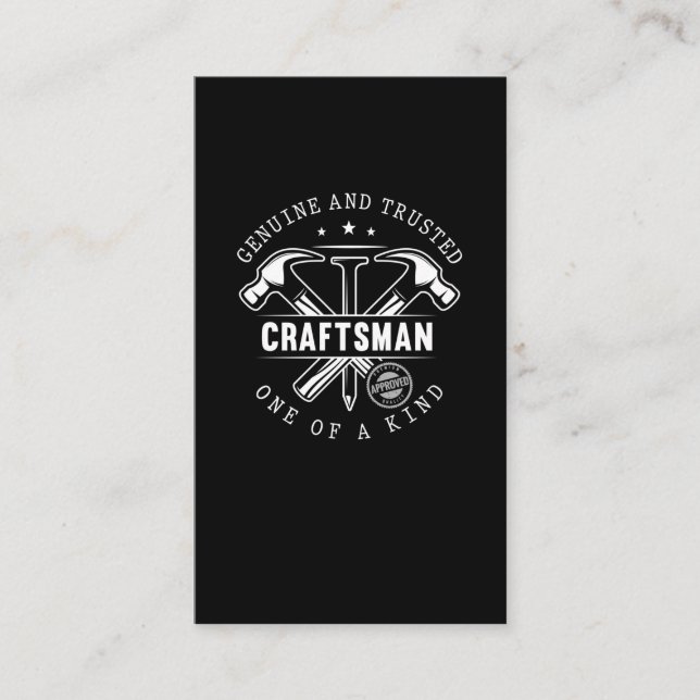 Craftsman Funny Craftsmen Humour Business Card (Front)
