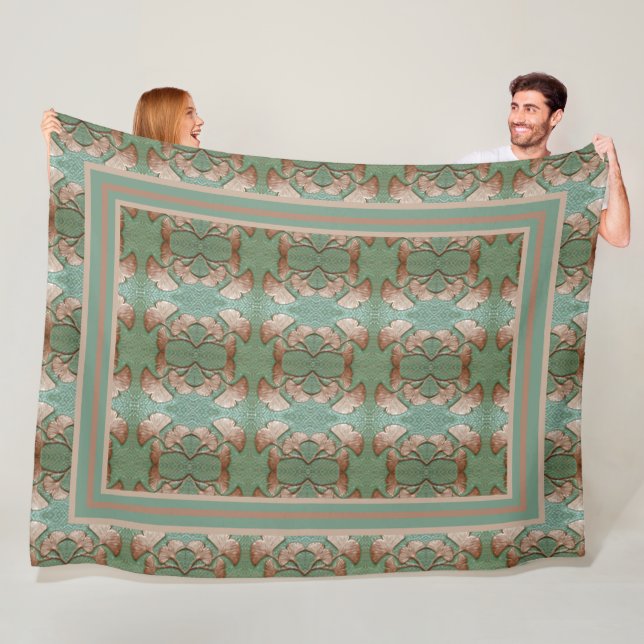  Craftsman Gingko blanket with border (In Situ)