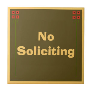 Craftsman No Soliciting Sign Tile