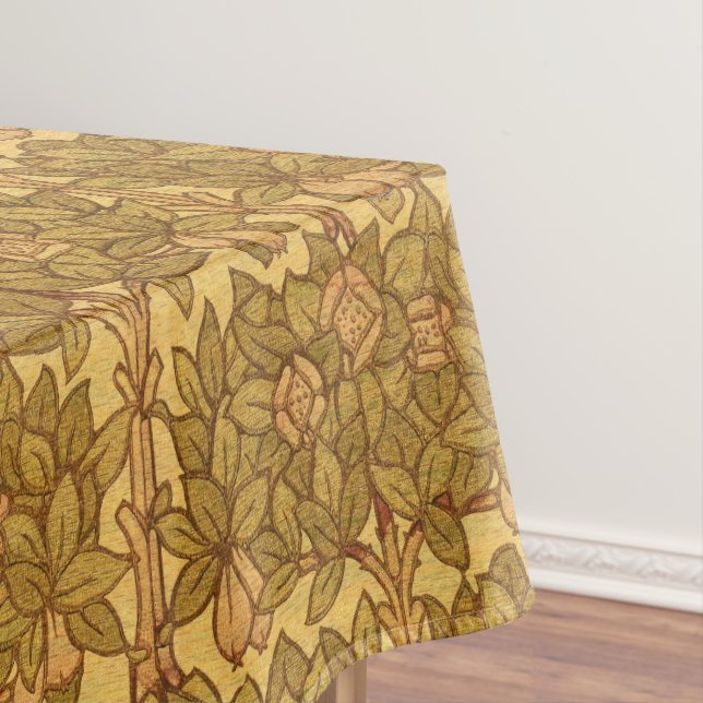 Craftsman or Mission Style Hedgerow Pattern Tablecloth (In Situ)