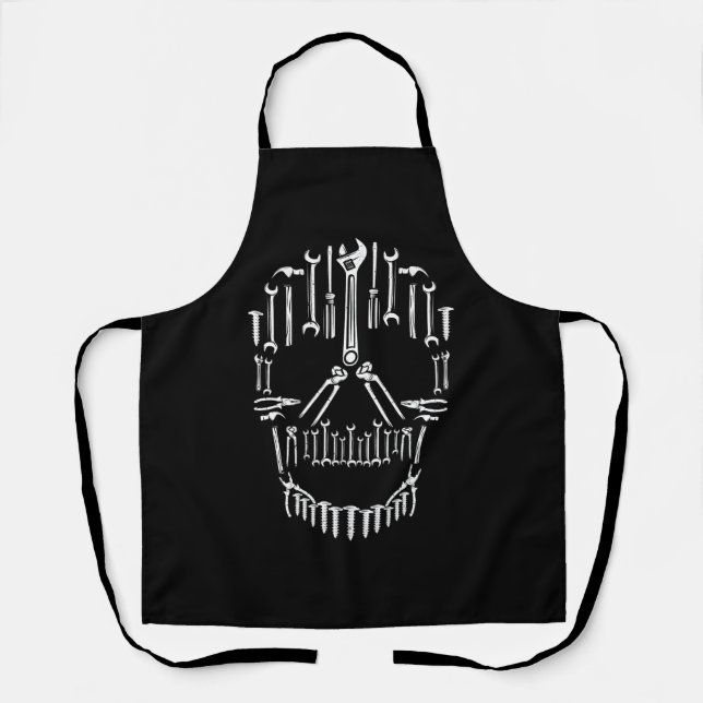 Craftsman Wrench and Hammer Tools Skull Mechanic H Apron (Front)