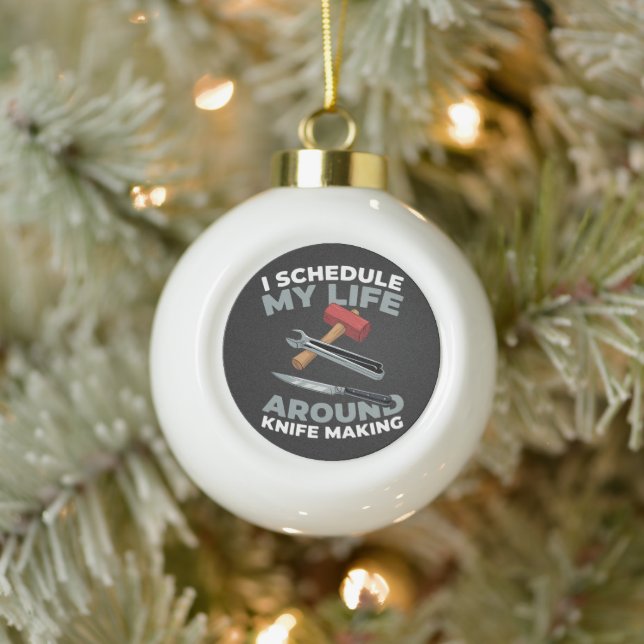 Craftsmanship Metalwork Ceramic Ball Christmas Ornament (Tree)