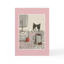 Crafty Cat Greeting Card