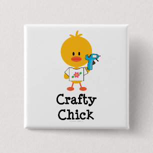 Crafty Chick Button