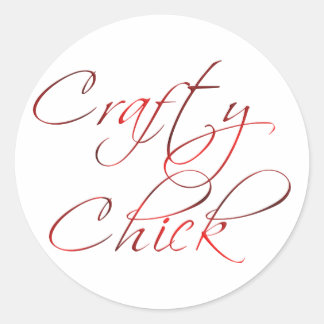 Crafty Chick Classic Round Sticker