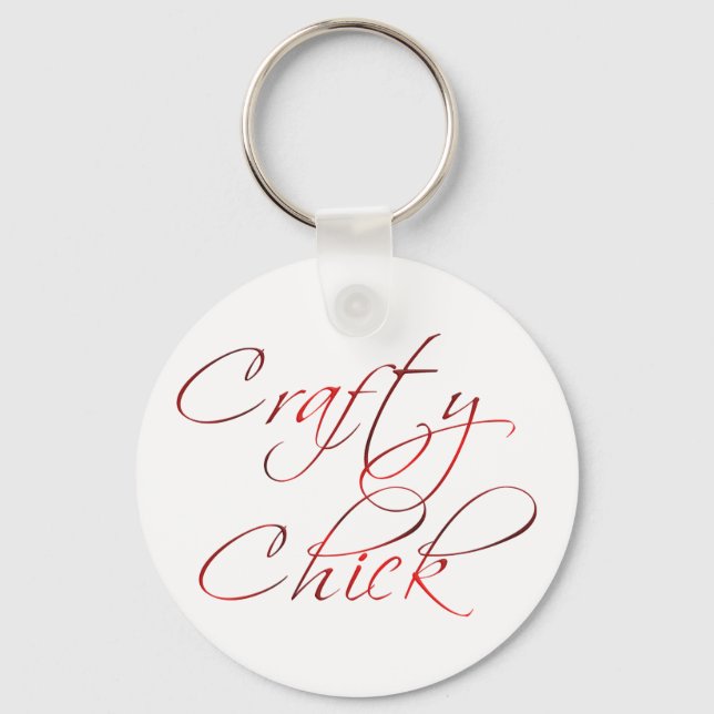 Crafty Chick Keychain (Front)