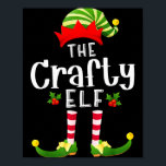 Crafty Christmas Elf Matching Pajama X-mas Party  Poster<br><div class="desc">Crafty Christmas Elf Matching Pajama X-mas Party</div>