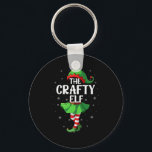 Crafty Elf Christmas Girls Women Elf Squad Xmas Fa Keychain<br><div class="desc">Crafty Elf Christmas Girls Women Elf Squad Xmas Family Premium</div>
