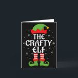 Crafty Elf Xmas Family Matching Elf Squad Christma Card<br><div class="desc">Crafty Elf Xmas Family Matching Elf Squad Christmas</div>