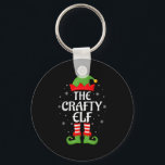 Crafty Elf Xmas Family Matching Elf Squad Christma Keychain<br><div class="desc">Crafty Elf Xmas Family Matching Elf Squad Christmas</div>