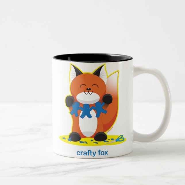 Crafty Fox Two-Tone Coffee Mug (Right)