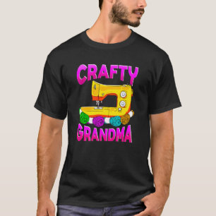 Crafty Grandma Sewing Machine Idea for Grandmother T-Shirt