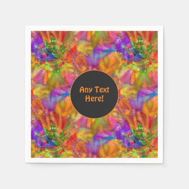 Crafty Kids Messy Fun with Your Occasion Text  Napkin (Front)