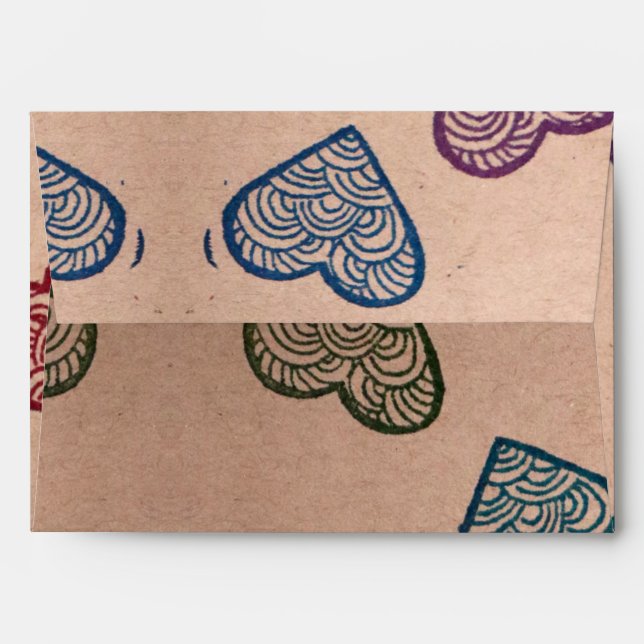 Crafty Love Hearts  Envelope (Back (Top Flap))