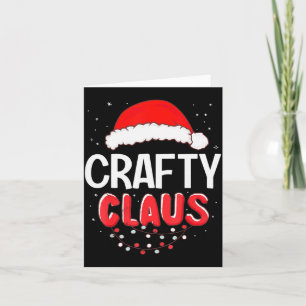 Crafty Santa Claus Christmas Matching Costume Card