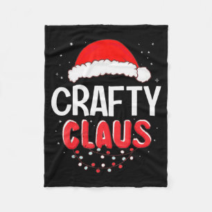Crafty Santa Claus Christmas Matching Costume  Fleece Blanket