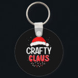 Crafty Santa Claus Christmas Matching Costume  Keychain<br><div class="desc">Crafty Santa Claus Christmas Matching Costume</div>